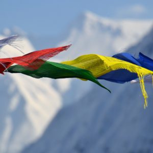 Mani per il Nepal bandiere di preghiera tibetane