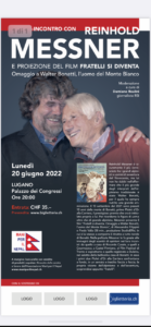 Scopri di più sull'articolo Messner a Lugano il 20 giugno 2022 al palacongressi