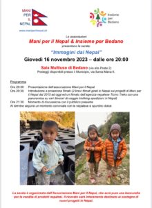 Scopri di più sull'articolo Serata a Bedano giovedì 16 novembre 2023 ore 20.00 Sala multiuso